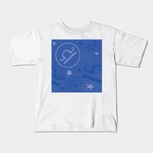 Ancient Symbols Blue Kids T-Shirt